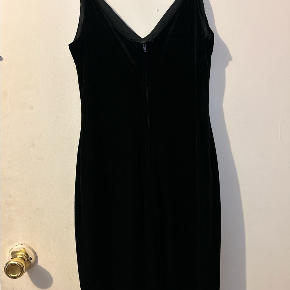 Elegant Black Velvet Dress